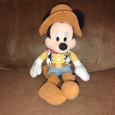 Disney Parks Authentic Original Mickey Mouse Toy Story Woody Plush 11'' - O