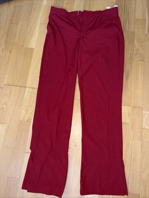 Zara Damen Anzug Hose Größe L Bordeaux Rot Business Mode