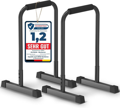 DH Fitlife Dip Barren Bars | Dip Stange & Verstellbare Dip-Station 80-90 Cm | Pa