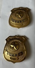 Security Guard Badges 1904 Set of 2 - 1 Repaired Function NOT Effected See pic