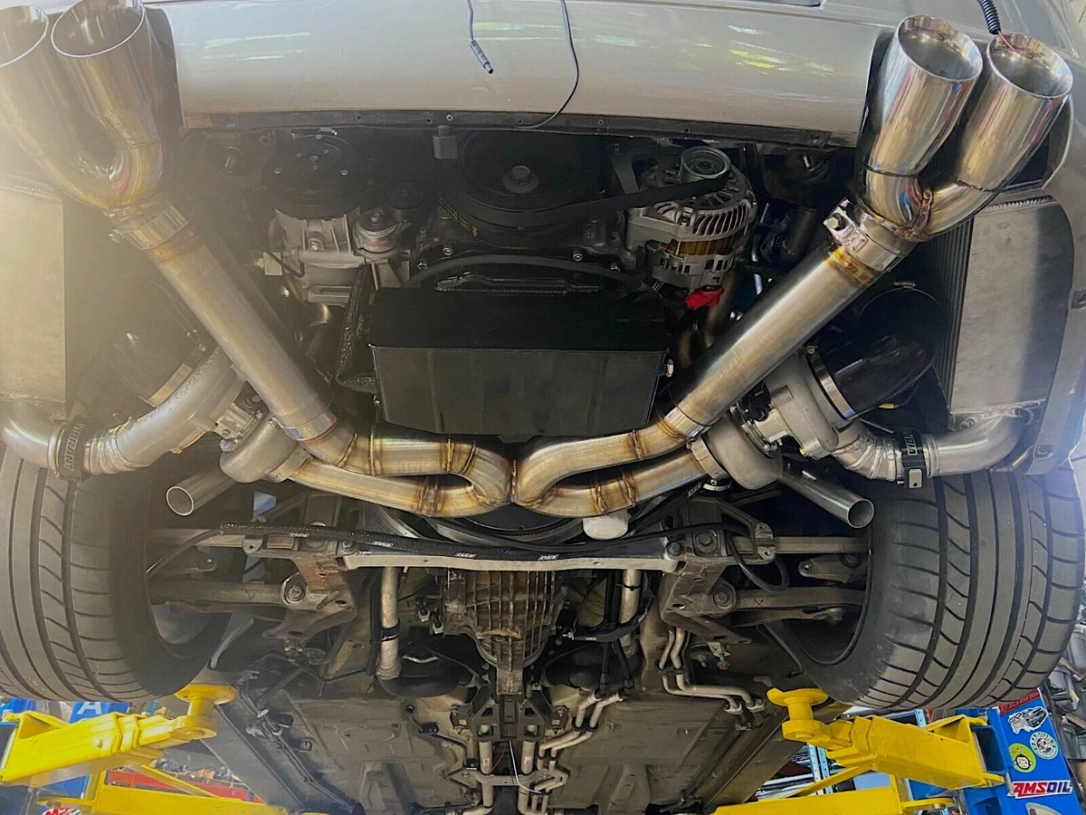 Turbo LS-swapped Porsche 911 - under car