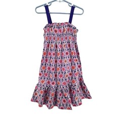 Hanna Andersson Dress Size 100 US 4 Purple Pink Floral Shift A Line