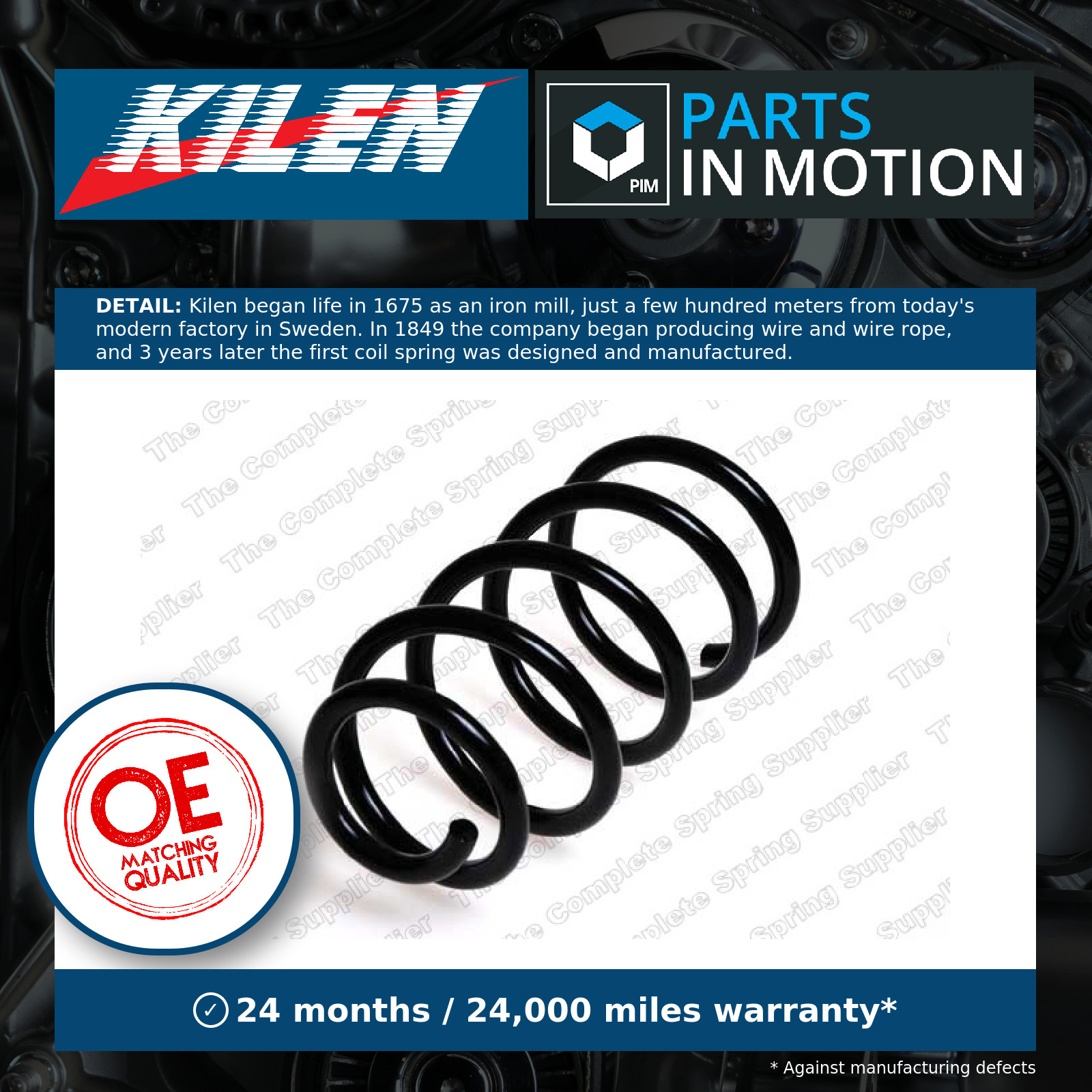 Suspension Spring Rear Fits Fiat Barchetta Vauxhall Corsa Opel Corsa KILEN 52116 - Image 5
