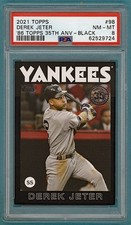 2021 Topps Derek Jeter 1986 Topps 35th Anniversary Black /299 #98 PSA 8! POP 1!