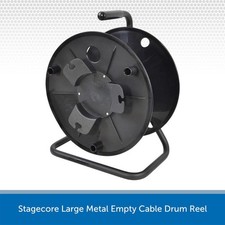 Stagecore Large Metal Empty Cable Drum Reel Holds 100m Cable DJ PA LightingAudio