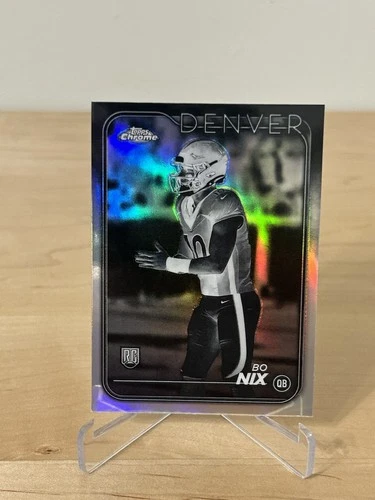 Bo Nix Rookie 2024 Topps Chrome Negative Refractor SP