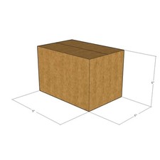 50 9x6x6 Kraft Brown Corrugated Shipping Boxes 32 ECT Single-Wall New