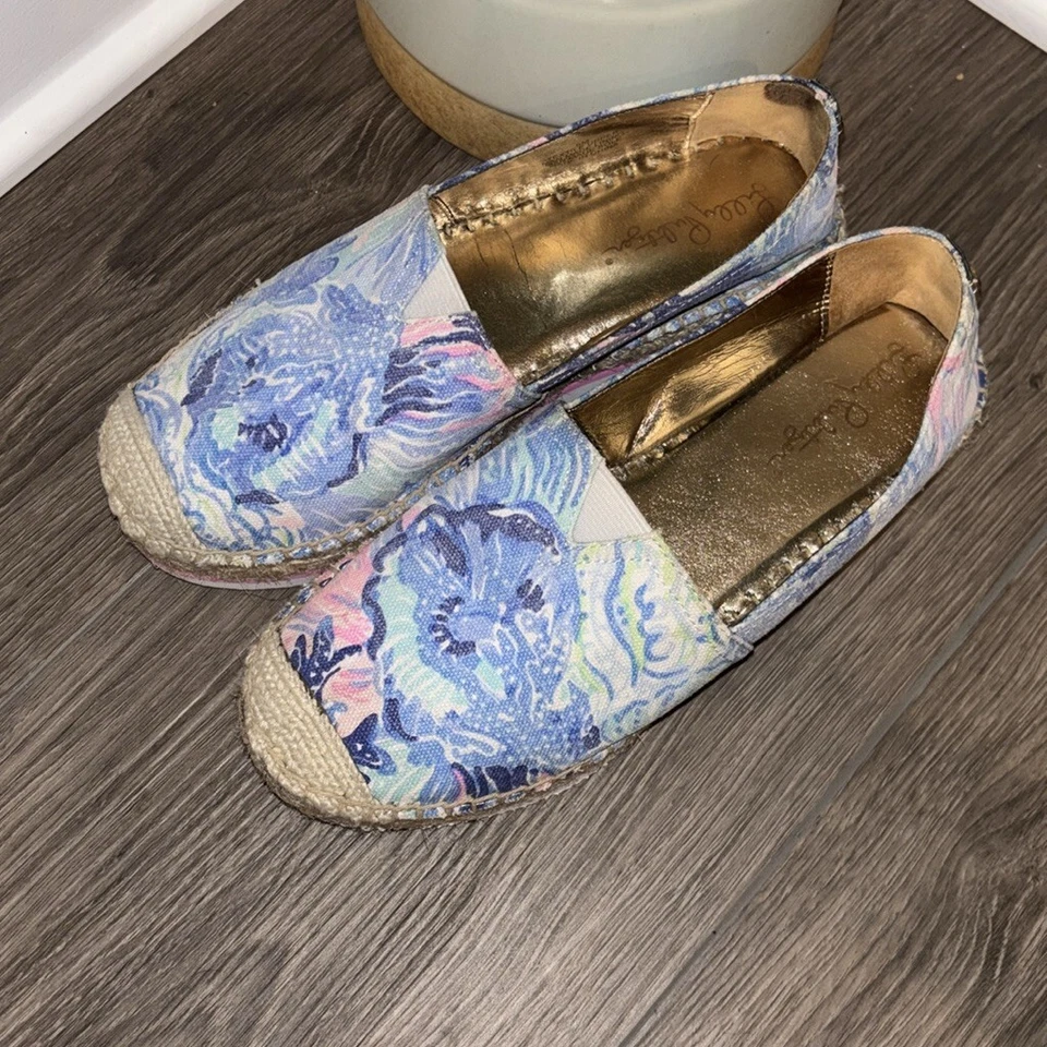 Alpargata Lilly Pulitzer Marlo azul agua salada para mujer talla 6 Foto 2 de 4