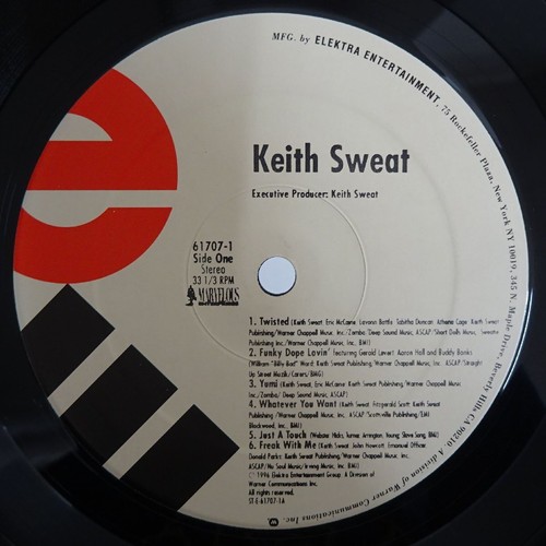 Keith Sweat S/T Keith Sweat LP Vinyl 1996 US Original Elektra Traci Hale 61707-1 - Picture 5 of 5