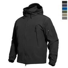 Men's Full-Zip Outdoor Hiking Jackets Winter Waterproof Thermal Coat Windbreaker