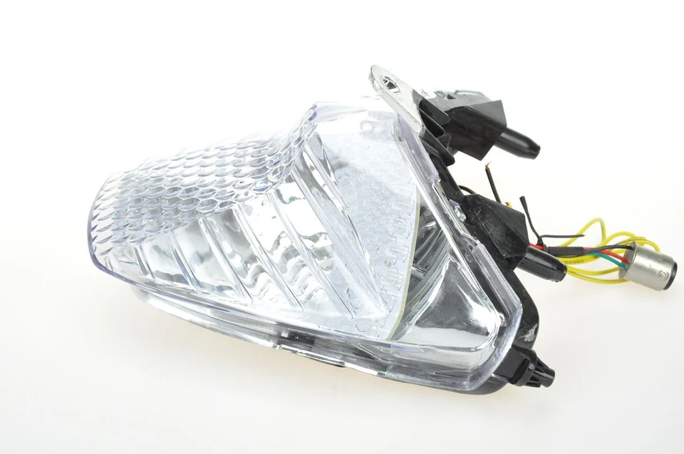 Luz trasera LED señal de giro compatible con Honda 11-13 CBR250R 15-22 CBR300R/CB300F transparente Foto 3 de 4