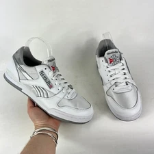 Reebok Phase 1 Pro MU Sneaker Men's 9 White Silver Leather Comfort Running Shoes