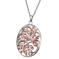 Goldmaid Collier FantasieanhäNger 925 Sterlingsilber Rot Vergoldet Echtschmuck