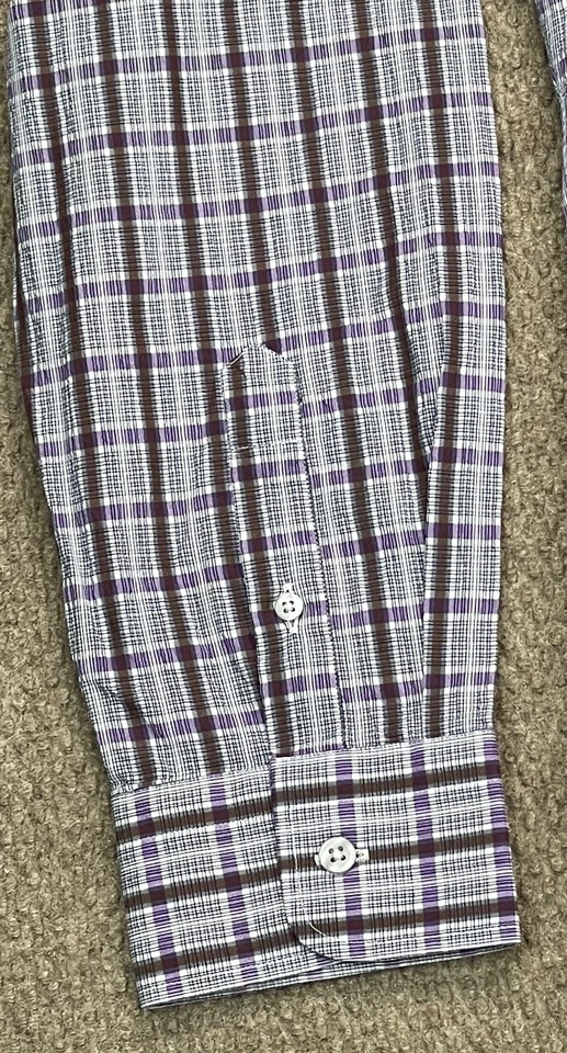 Camisa de vestir de manga larga con botones Hickey Freeman para hombre talla XL Foto 3 de 4