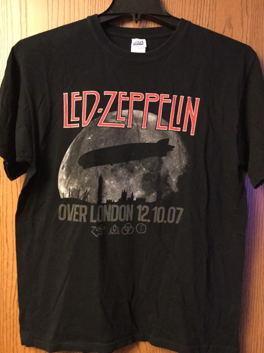 Led Zeppelin. Shirt. “Over London” - 12/2/07. Black. L | eBay