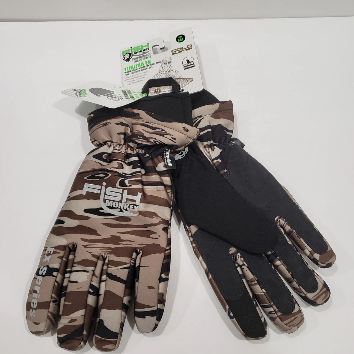 Fish Monkey TUNDRA EX Waterproof Premium Insulated Ice Fishing Gloves XXL  NEW