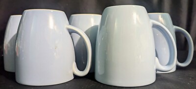 CORELLE COORDINATES LIGHT BLUE STONEWARE MUGS set of 8