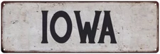 IOWA Vintage Look Rustic Metal Sign City State 106180041002