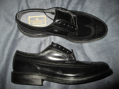 Stuart McGuire Mens Black White Wingtip Brogue Oxford Dress Shoes Size 10.5 s-l400.jpg main image 2
