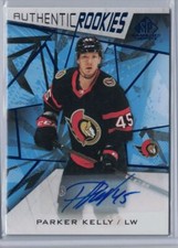 2021-22 SP Game Used Blue Autograph Parker Kelly Ottawa Senators #183
