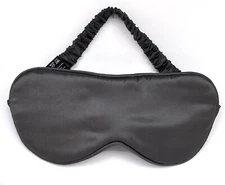 MAILEX Mulberry Silk Eye Mask for Sleeping Travel, 1 Pack, Charcoal Grey