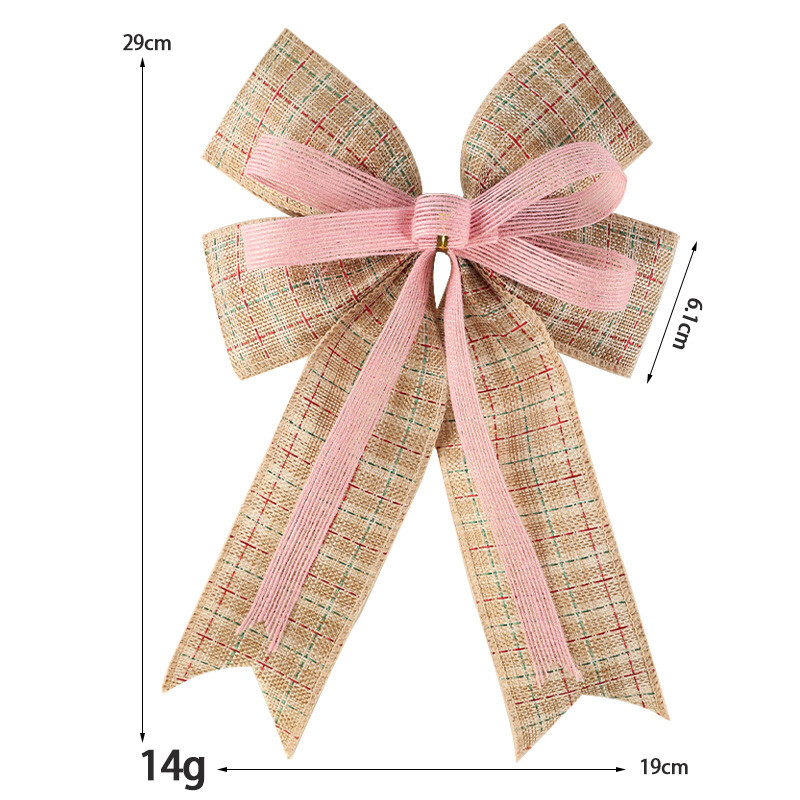5X Linen Blend Bow Decor Accessories Festive Party Supplies Gift Box Bowknot DIY