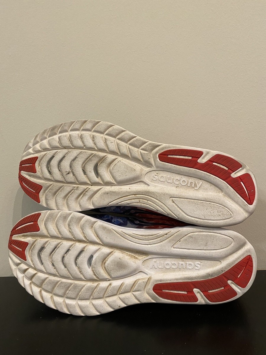 Saucony Kinvara 11 S20551-76 USA Flag Shoes Men Sz 13 Red  display picture 2