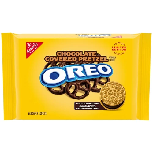 OREO Chocolate Covered Pretzel Sandwich Cookies, Limited Edition, 10.68 oz