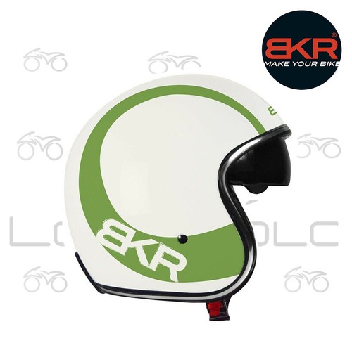 CASCO BKR JET CAFE RACER CUSTOM SCRAMBLER VINTAGE DA CITTA BIANCO VERDE  MIS.M | eBay