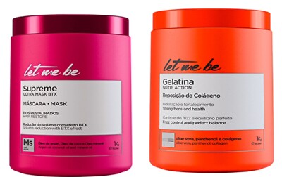 Brazilian Hair Btox Let Me Be 1000g + Collagen Deep Repair Mask 1000g