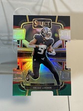 2023 Panini Select - Concourse Black and Green Prizm Die-Cut #6 Drake London