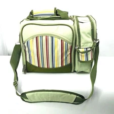 Picnic Time Large Fabric Case for 2 Wine Bottles, Picnic Supplies, Many Features