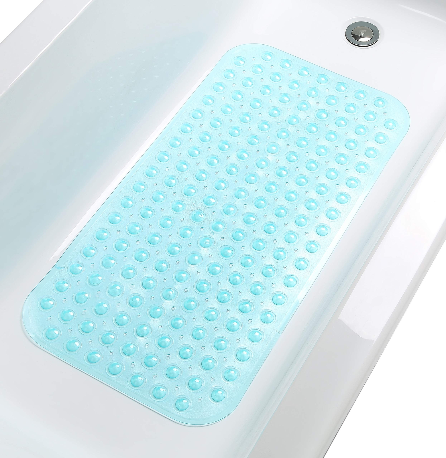 TIKE SMART Large NonSlip Bathtub & Shower Mat 31 inch x16 inch (Smooth