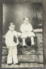 RPPC Two Cute Boys In Sailor Outfits 