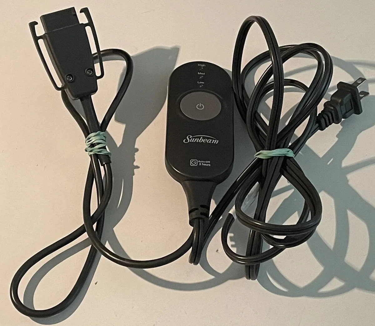 Sunbeam Style AA85 3-Prong Electric Heated Throw Blanket Controller Power  Cord | eBay