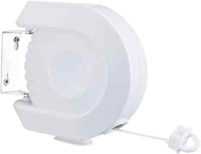 Neu 12m Einziehbare Rolle Outdoor Single PVC Automatische Wäscheleine Wäscheleine