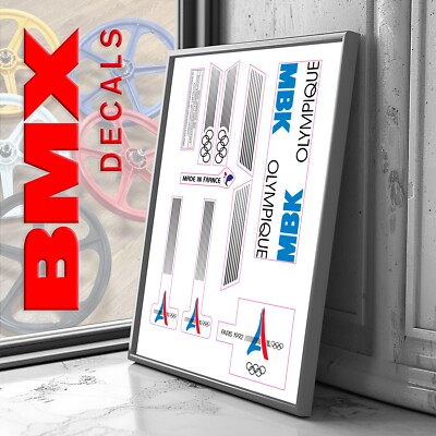 Stickers repro BMX Vintage decals MBK Paris Jeux Olympiques s