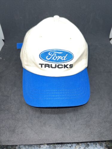 Open Road Brands Ford Trucks Adjustable Blue and Beige Hat
