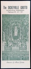 DICKEYVILLE GROTTO BROCHURE ~ VF/NM 1950'S VINTAGE TRAVEL ~ WISCONSIN, CHRISTIAN
