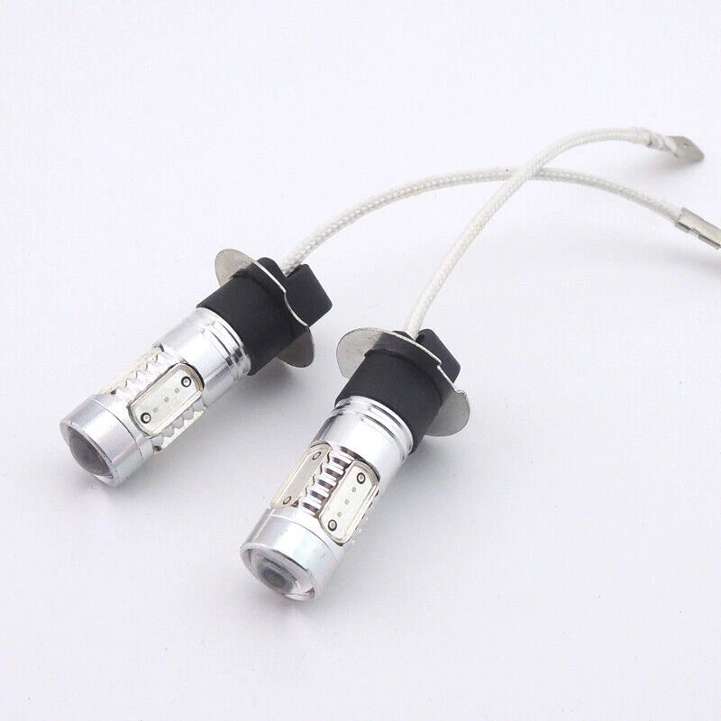 2pcs Bright Green High Power H3 LED Bulbs for Car Truck Driving Fog Lights Lamps Foto 4 de 4