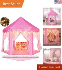 Enchanting Pink Princess Tent Playhouse - Large 55'' x 53'' Indoor/Outdoor Fun
