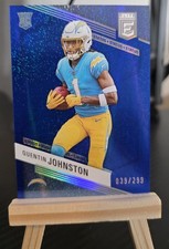 2023 Donruss Elite Quentin Johnston Status Sparkle Blue RC 039/299 #176 Chargers