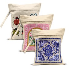 Boho Beetle Print Wet Dry Bag, Reusable Washable Waterproof Wet Bag for Swims...