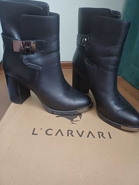Women L'Carvari Ankle Boots Black Leather 39