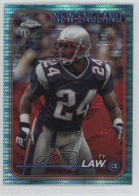 2024 Topps Chrome Aqua Sonar Refractor 11/199 Ty Law #123 0rt