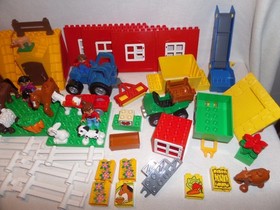Large Lot Lego DUPLO Farm Parts & Pieces 4665 Big Farm 5645 Bike Conveyor Belt!