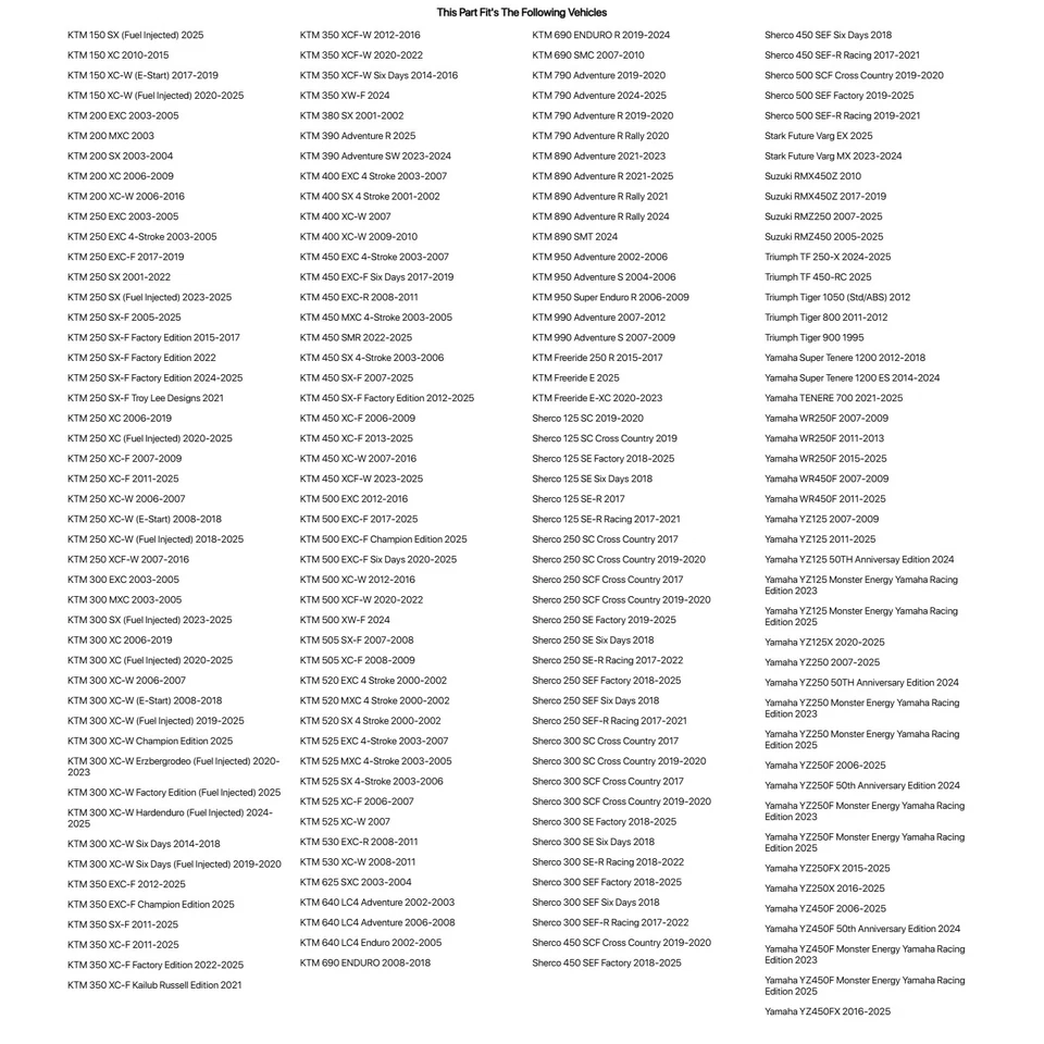 Tusk Chub 1 1/8" Big Bar KTM Bend Negro Para YAMAHA YZ450F Monster Energy Yamaha Foto 3 de 4