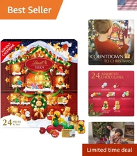 Indulge Daily with 24 Assorted Chocolates in Teddy Bear Advent Calendar, 4.5 oz.