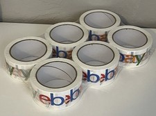 eBay Logo Tape x6 Rolls Branded Shipping Tape Color 2" x 75 yd Packing Packaging