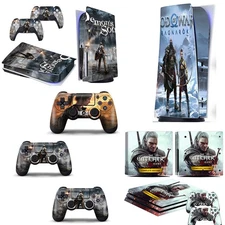Skin Sticker for PS4 PS5 Disc Console Wireless Controller Protective Vinyl Decal